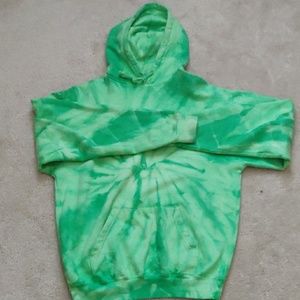 Green Tie Dye Hoodie